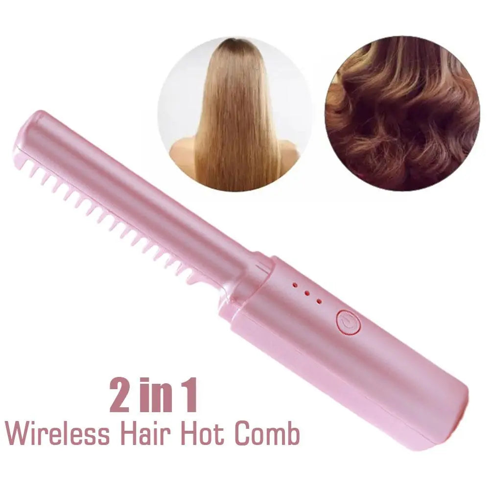 SilkyLocks™ Mini Travel Cordless Hair Straightening Comb