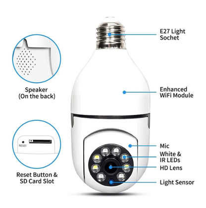 BulbCam360™- Wireless Smart Security Cam